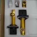 SKOWLL Matte Black Waterfall Bathroom Faucet, LED 8 Inch Widespread Bathroom Faucet 3 Hole, Modern Waterfall Vanity Sink Faucets with 2 Knobs