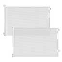 (2 Pack) Retractable Baby Gate for Stairs and Doorways, 55" Wide x 33" Tall Mesh Dog Gate for Indoor & Outdoor Use, Safety Gate for Babies and Pets, Child Gates for Hallways, Hardware Mounted, White
