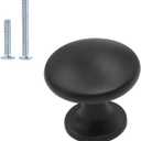 homdiy 25 Pack Black Round Drawer Knobs Solid Zinc Alloy Cabinet Knobs Kitchen Cabinet Hardware for Bathroom, Closet, Wardrobe