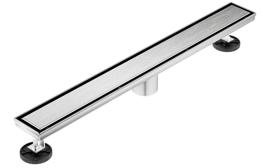 Neodrain 60" Brushed Linear Shower Drain,2-in-1 Flat& Tile Insert Cover