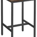 VASAGLE Bar Table, Small Kitchen Table, High Top Pub Table, for Living Room Study, Industrial Steel Frame, 23.6 x 23.6 x 35.4 Inches, Rustic Brown and Black ULBT25X