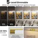 24" Picture Lights for Wall with 8000mAh Battery - Brass Operated Wireless Wall Art Light with Remote Control for Large Portrait & Paintings Art, 24IN 1Pack
