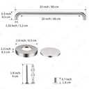 4 Pack 32 Inch Shower Grab Bars, YuanDe Brushed Nickel Stainless Steel Bathroom Wall Grab Bar Handle, Shower Balance Bar, Safety Hand Rail Support, Handicap Elderly Senior Bath Grab Handle(1.25" Tube)