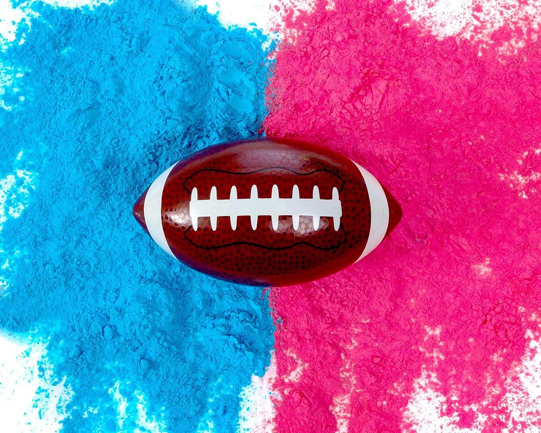 Ultimate Party Supplies Gender Reveal Football | Blue and Pink Powder Kit | Gender Reveal Party Supplies