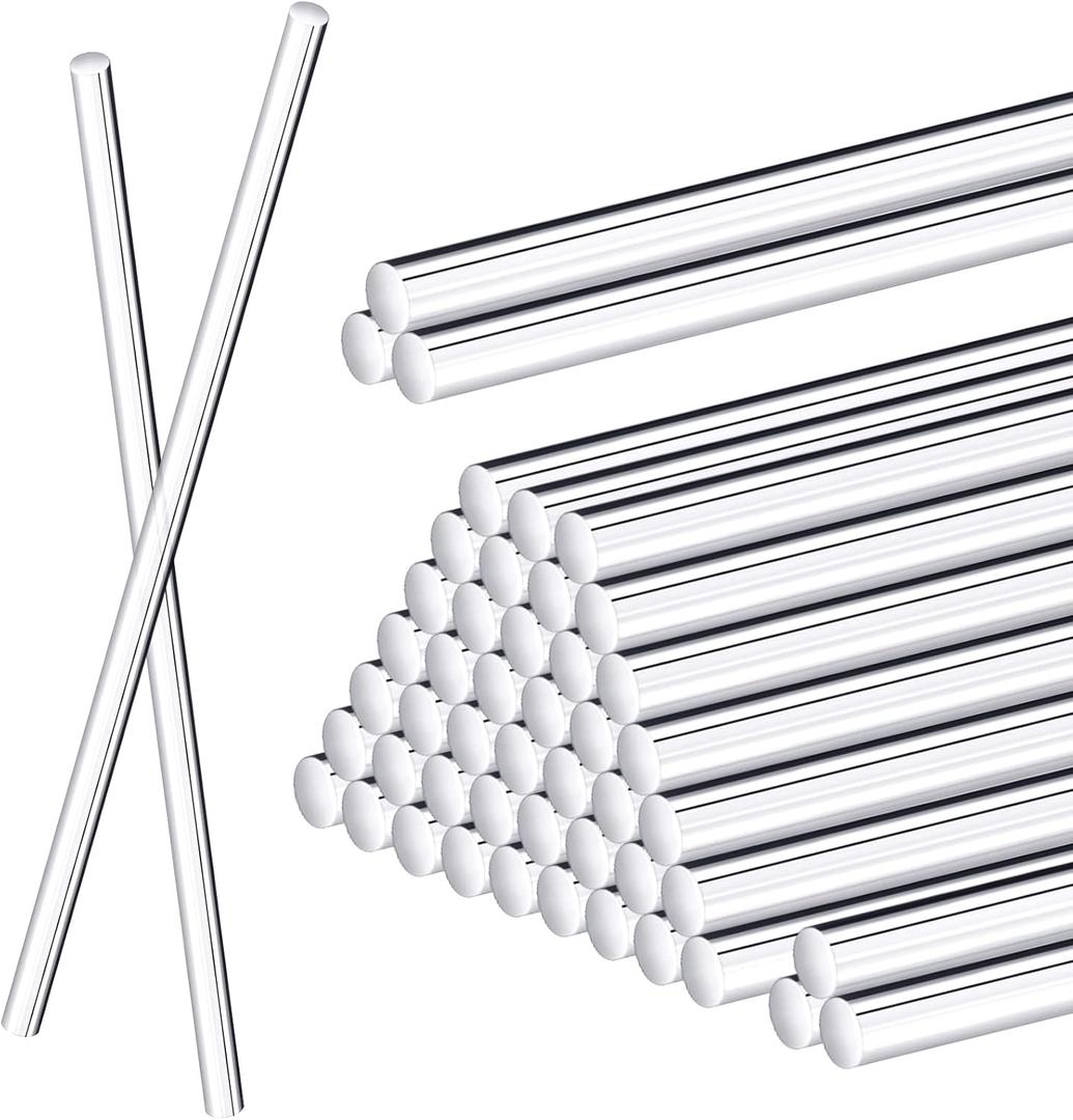 Zopeal 30 Pieces 12 Inch Acrylic Dowel Rods for DIY Crafts Acrylic Round Rods Strip Sticks Cake Topper Rod for DIY Handwork Supplies(0.25 Inch /6mm Diameter) Zopeal 30 Pieces 12 Inch Acrylic Dowel Rods for DIY Crafts Acrylic Round Rods Strip Sticks Cake Topper Rod for DIY Handwork Supplies(0.25 Inch /6mm Diameter)