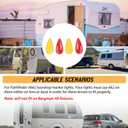 4Pcs Teardrop Marker Lights Lenses Compatible with Airstream,Shasta,and other vintage travel trailers,For Pathfinder #662 teardrop marker lights,ONLY Includes Lights Lens Cover(2 Red,2 Amber)
