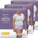 Amazon Basics Postpartum Incontinence Underwear for Women, Maximum Absorbency, Disposable, Bladder Leak Protection, Odor Control, Comfortable Fit, XX-Large, Lavender, 42 Count (3 Packs of 14)