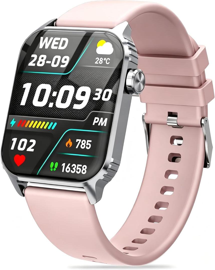 Smart Watch for Women, 120 Sports Modes Smartwatch with 1.83" HD, Alexa Built-in, Heart Rate/Sleep Monitor, IP67 Waterproof, Bluetooth Call & Music Control Fitness Watch for iPhone/Android (Pink)