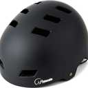 Bike Skateboard Helmet, Adjustable and Multi-Sport for Skate Scooter, 3 Sizes for Adult Youth Kids Toddler Black