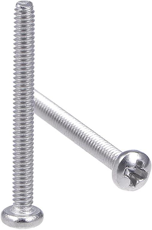 uxcell M2x20mm Machine Screws Pan Phillips Cross Head Screw 304 Stainless Steel Fasteners Bolts 30Pcs