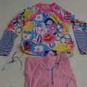 GRACE KARIN Girls Swimsuit Long Sleeve Rashguard Set 2-Piece Bathing Suit 10Y