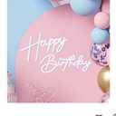 Babenest White Felt Happy Birthday Sign  Reusable Strong Adhesion Banner for Backdrop, Balloon Arch Decor, Party Supplies for Kids Birthday Party Baby Shower Decorations