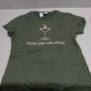 St Patricks Day Drinks Well With Others Martini Womens Top T-Shirt, M