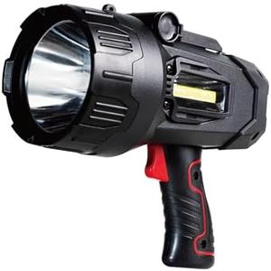 Durapower Rechargeable Spotlight, 150000 Lumens LED Spotlight Flashlight, IP44 Waterproof Handheld Spot Light for Indoor Outdoor Farm Camping Emergency