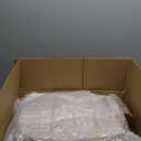 Juexica 3 Pcs Scalloped Basket with Lid Hand Woven Plastic Wicker Set 18 x 14 x 6 Inch Plastic Rattan Storage, Decorative Scalloped Edge Basket for Bread Picnic Table Bathroom Decor