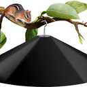 24-inch Large Squirrel Proof Bird Feeders for Outside Hanging,Outdoor Squirrel Baffles for Bird Feeders Pole, Bird House Guard for Outdoor Shepherds Hook, Black Color