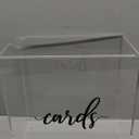 Hooqict Clear Acrylic Wedding Card Box with Slot Large Blank Gift Card Boxes for Reception, Party, Wishing Well, Money Box Holder, Graduation Decorations, Baby Shower