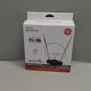 GE Traditional Rabbit Ears Indoor Black TV Antenna, 15 inch Extendable Dipoles and Circular Loop, Tabletop Antenna, Digital, HDTV Antenna, Smart TV Compatible, 4K 1080P VHF UHF, Compact Design, 33676 Rabbit Ear Antenna