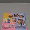 Face Painting Kit for Kids, 42 Colors Professional Face Paint Makeup Kit Non-Toxic Water Activated Facepaint Pallette with Brushes, Stencils, Sponge, Gems, for Party Cosplay Halloween (42 Colors)