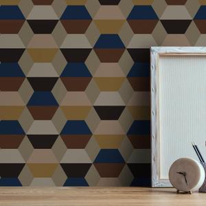 5 Pack Geometric Peel Stick wallpaper17.3''X78.7'' Hexagon wallpaper Contact Paper Removable Wallpaper Self-Adhesive Wallpaper Decorative Shelf Drawer Liner Roll Waterproof
