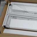 KLSMYHOKI Standing Desk Adjustable Height, Mobile Stand Up Desk with Wheels Small Computer Desk Rolling Desk, Portable Laptop Desk White Standing Table Home Office Desks 16"x31.5" Height 27"-43.5"