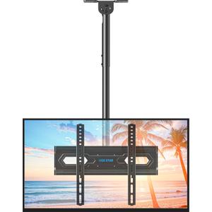 USX STAR Ceiling TV Mount for 26-65 inch TVs, 360 Swivel Full Motion Ceiling Mount TV Bracket, Height Adjustable, Tilt TVs Ceilings Mounts, Supports up to 110 Lbs, Max VESA 400x400mm