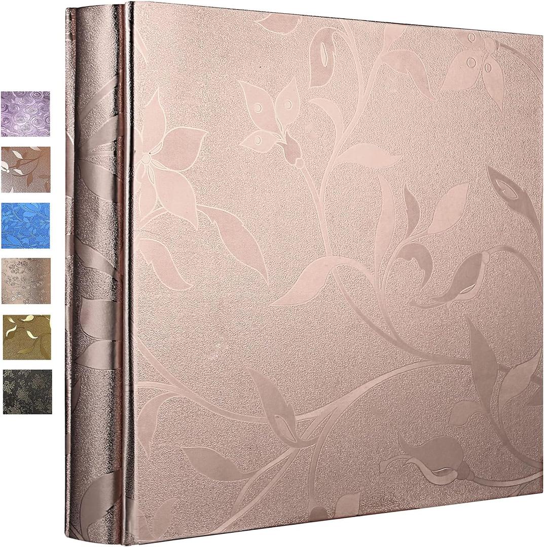 Vienrose Photo Album 4x6 600 Pockets Large Photo Book PU Leather Cover for Wedding Album Baby Graduation (Champagne Gold)