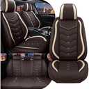 Car Seat Covers for Honda Civic 2000-2026, Stylish Sport Seat Cover, Premium Nappa Leather Car Seat Cover. Automobile Seat Covers Sets.(Standard 5 Seats/Coffee Color)
