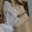 Greatonu Women's Low Block Heeled Dress Pumps Closed Round Toe Cross Strap Wedding Bridal Party Office Shoes 2.5 Inch, Size 9