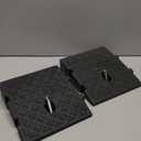 2Pack Curb Ramp Black Color with one Large Hose Hook, Portable Lightweight Heavy Duty Plastic Driveway Curb Ramps for Low Cars,Motorcycle Ramp,Curb Ramps (2.76 inch High)