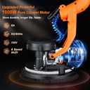 Drywall Sander, 1000W Popcorn Ceiling Removal Tool, Automatic Drywall Sander with Vacuum Dust Collection, LED Light, 6 Variable Speed 800-2200RPM,15Pcs Sanding Discs, Foldable & Extendable Handle (Orange Red)