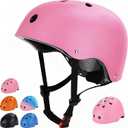Kids Bike Helmet, Toddler Helmet for Youth Boys Girls Ages 1-3/2-4/3-5/5-8/8-14 Year Old, Adjustable Fit & Lightweight, Multi-Sport Safety for Skateboard Skating Bicycle Scooter Cycling
(Pink, S: 18.9-22 inch)