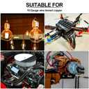 10 Gauge Wire - iGreely 100 FT Red & 100 FT Black 10 Gauge Tinned Copper Electrical Wire Cable for Solar Panel Car Audio Automotive Trailer Marine Harness Wiring 10AWG 100Ft