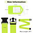8 Pack Luggage Straps and Tags Set - 4 Straps, 4 Tags, TSA Approved Suitcase Belt, Green