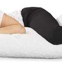 EnerPlex Body Pillow for Adults - Adjustable 54 x 20 Inch Long Pillow Shredded Memory Foam Pillows w/Plush Viscose Cover for Adults & Kids - Pregnancy Pillow for Sleeping