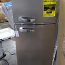 Frigidaire EFR753, 2 Door Apartment Size Refrigerator with Freezer, Retro Chrome Handle, 7.5 cu ft, Platinum Series, Stainless steel, 7.5 (Silver)