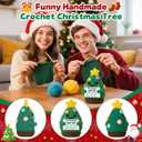 Handmade Crochet Christmas Tree Gifts for Boyfriend Girlfriend Husband Wife,Funny Xmas White Elephant Gift Stocking Stuffers for Adults,Christmas Ornaments Decorations Romantic I Love You Gift for Her