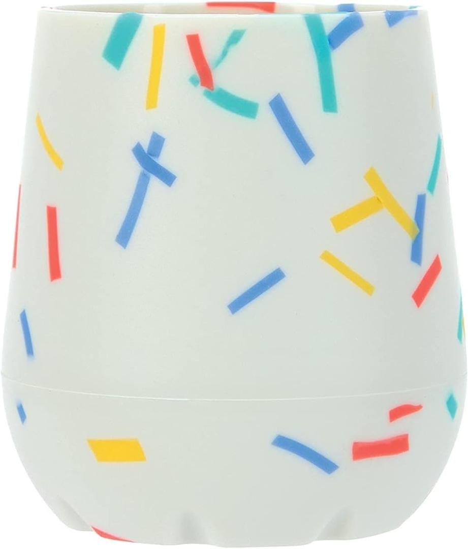 Nuby Silicone Confetti/Sprinkles First Open Training Cup for Baby: 2oz (1 Count)