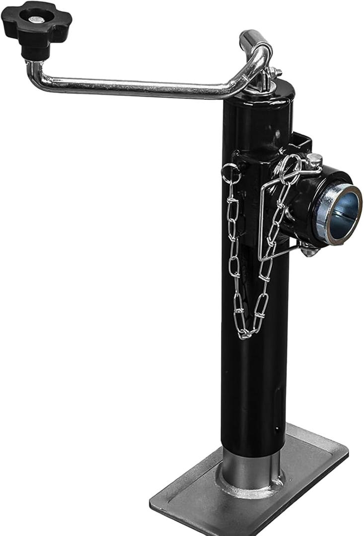 2000 LBS Trailer Jack with 10 Inch Lift Range, Heavy Duty Trailer Jack Black Powder Coated Finish for Boat, Utility and Camping Trailers