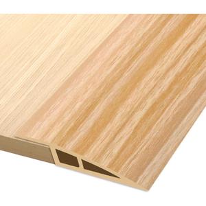 Vinyl Door Threshold Flooring Transition Strip Self Adhesive Carpet Edging Strip for Laminate Doorway Edge Threshold from 3/5" to 4/5" (Light Yellow Wood Grain, 3.3 Ft)