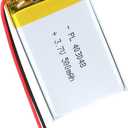 403048 3.7V Lipo Battery 500mAh 403048 Rechargeable Lithium Polymer Battery Pack with JST PH2.0mm Connector for Electronic Device