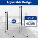 1 Pair of Boat Trailer Guide, Trailer Guide Ons Galvanized Steel for Boat, Fishing Boat, Sailboat Trailer, Silver and Black, L Shaped/T Shaped