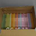 Wenqik 6 Pack Colorful Plastic Storage Bins with Lids 4 Quart Small Storage Latch Box Stackable and Nestable Clear Organizer Bins with Latching Handle and Buckle for Organizing(Colorful)