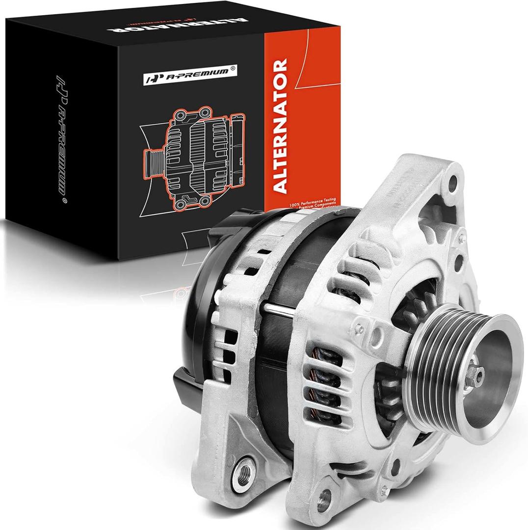 A-Premium Alternator Compatible with Honda Crosstour 2012 2013 2014 2015 L4 2.4L, 130Amp 12V Clockwise 7-Groove Pulley, Replace# 31100-5J0-A01, 104210-1490, 2100801, 2101205