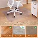 28" X 30" Chair Mat for Hardwood Floor & Carpet, T-Shaped