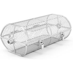 onlyfire Universal Stainless Steel Rotisserie Grill French Fries Basket Fits for Any Gas Grill