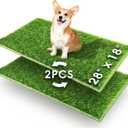 Hompet Dog Grass Pads, Puppy Turf Potty Training Pads, Artificial Turf for Dog Systems Replacement Grass Mats, Easy to Clean with Fast Drain Holes, Indoor/Outdoor Garden Lawn Patio Balcony 28"18"