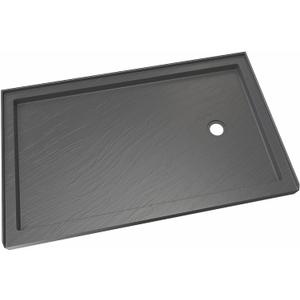 DreamLine SlimLine 36 inch D x 60 inch W x 2 3/4 inch H Right Drain Single Threshold Shower Base in Slate Gray