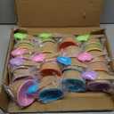Hbaushun 20 Pack Plastic Ice Cream Bowls with Spoons,Reusable Plastic ice Cream Cups,Cartoon Candy Colorice Cream Bowls Set for Sundae Frozen Yogurt Summer Holiday Parties