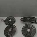 Electric Stove Burner Drip Pans WB31M19(8) WB31M20(6) Electric Stove Top Burner Replacement WB30M1(6") WB30M2(8") Compatible for G-E Hot-point Ken-more General Electric Stove Parts by MIFLUS (Black)